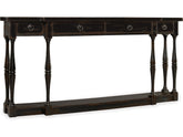 Hooker Furniture Living Room Sanctuary Four-Drawer Thin Console - Ebony